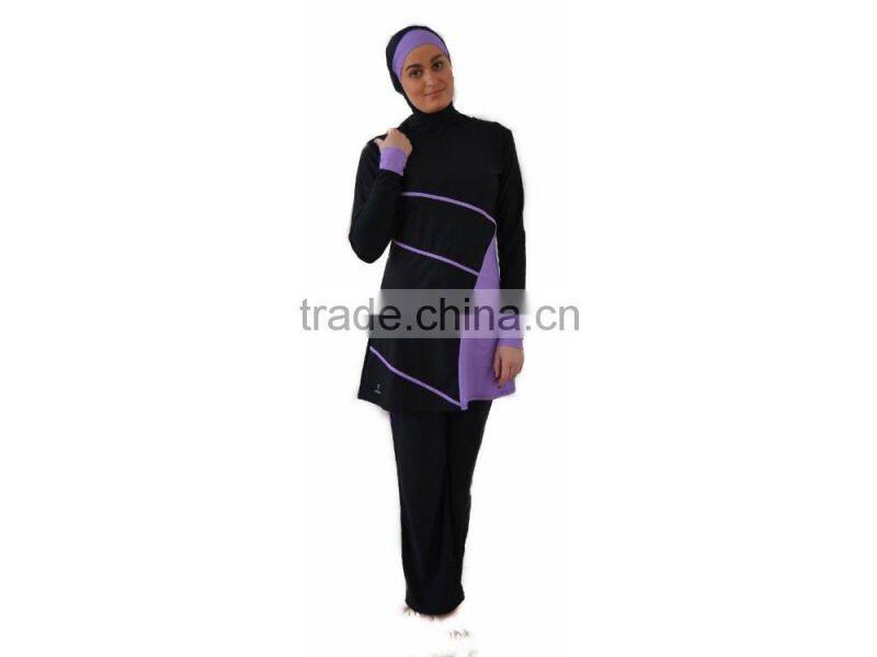 Swimwear for modest fully covered muslim islamic swimsuit bikini