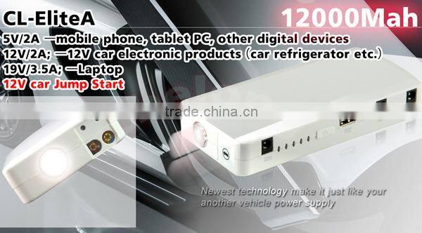 JK jump start Mini 12V 12000mAh high capacity jump starter multi-function portable car jump start