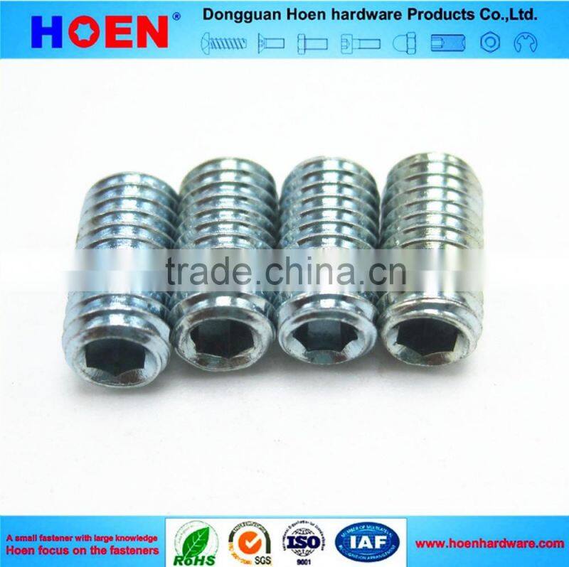 stainless steel din916 socket knurled set screws with cup point