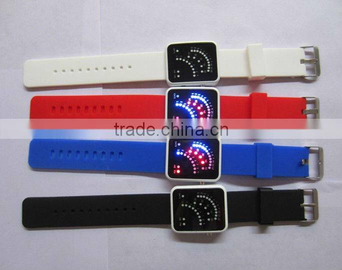 Round Touch screen LED watch ,silicone LED watch
