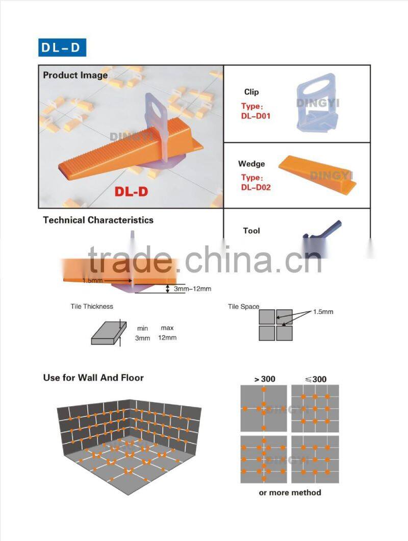 ceramic plastic leveling system