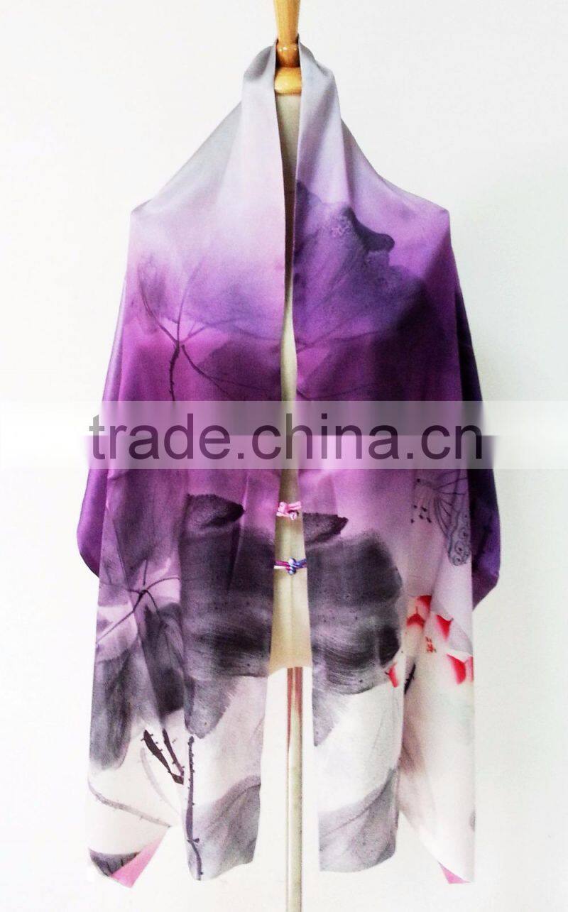 scarfs pashmina with digital printing on double layer silk