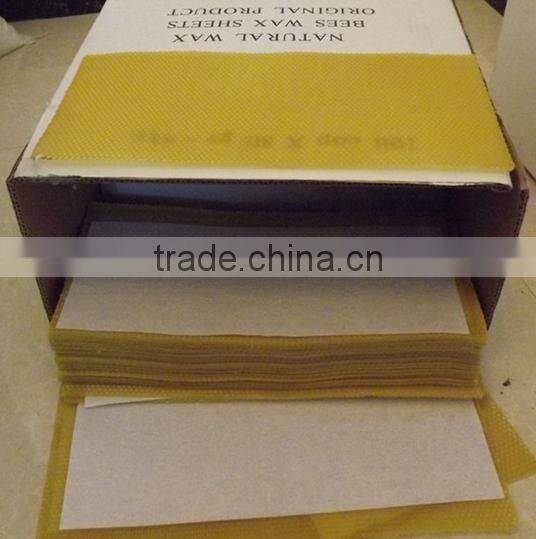 chinese light yellow sweet taste beeswax foundation sheet