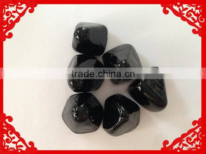 Ocean blue diamond shape fire pit glass gem stone