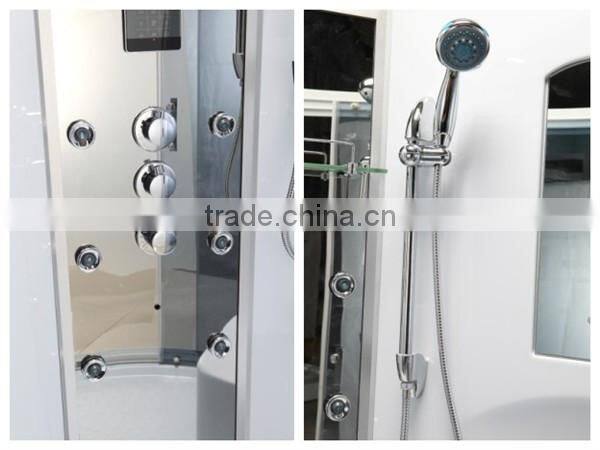 2014 Elegant ABS and 5MM Tempered Glass Shower Room with Hydro Massage Back Jets And Comfortable Seats for 2 Person JS-519