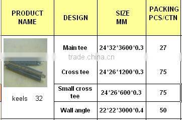 Gypsum ceiling T-Grid for home decoration