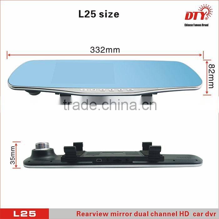 4.3 inch tft lcd screen rearview mirror car dvr,car dvr camera car reverse camera, hd car rearview mirror, L25