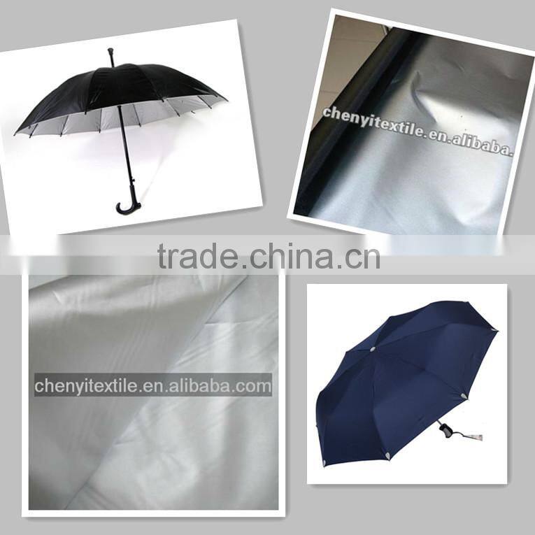 Factory sale 170T 190T 210T polyester taffeta black silver fabric