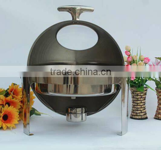 Round chafing dish with show window,chafing dish catering dish