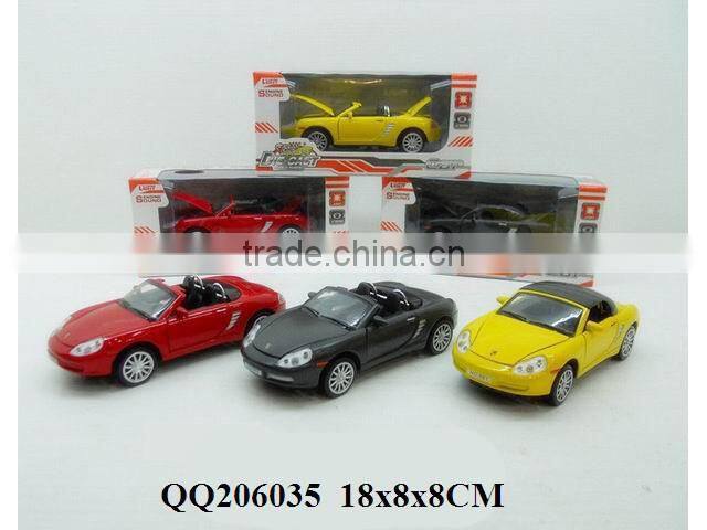 Pull back die cast car with light & IC