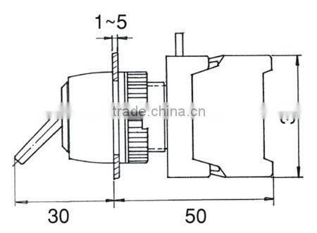 22mm Changeover switch 2 Position Selector Switch, IP65 (GLS222)