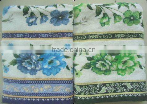soft cotton Printed velvet hand towel
