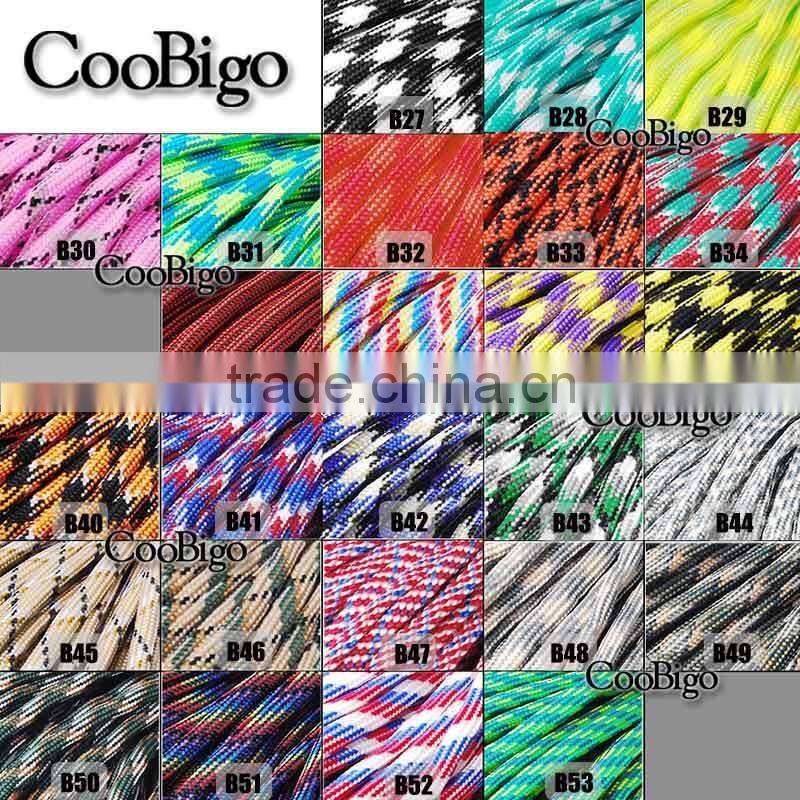 Paracord 550 Parachute Rope 7 Core Strand 100FT For Climbing Camping Buckles Bracelet 54 Colors For Pick #S0021-A/B1-50