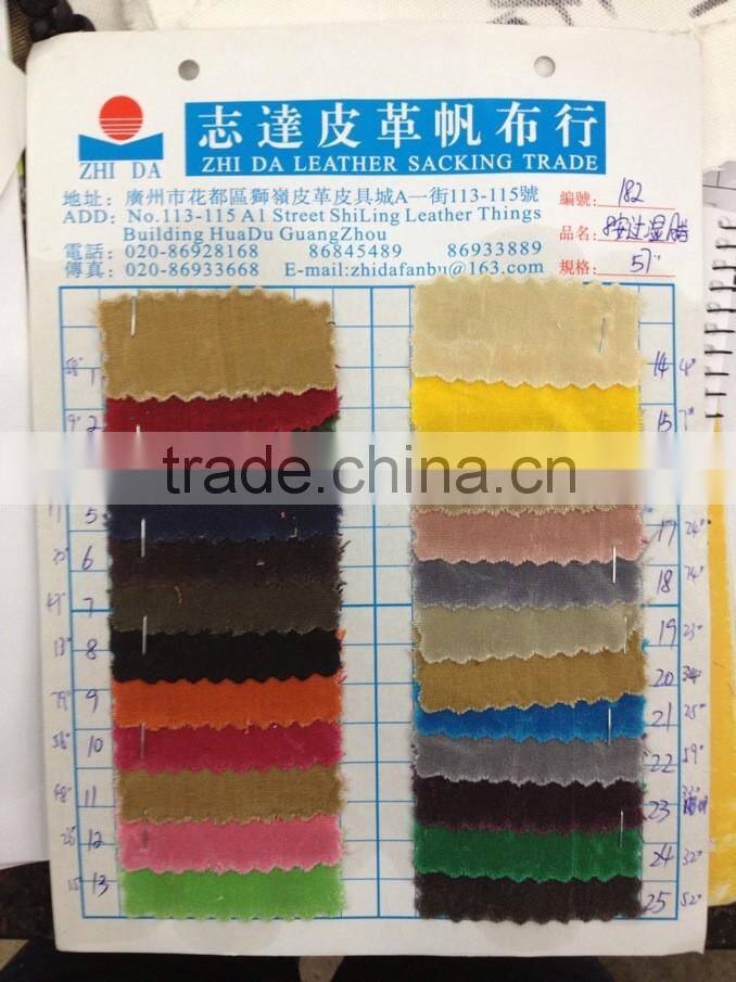 cheap and good cotton wax coated canvas fabric for bag tent luggage shoes