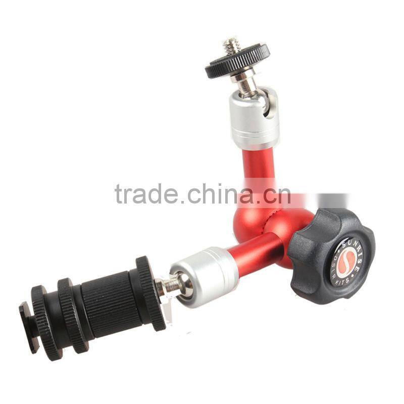7 inch Articulating Magic Arm 1/4" Hot shoe Connector for Camera LED Light LCD Monitor
