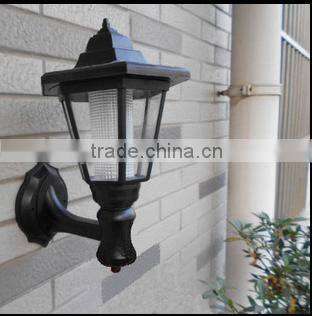 Solar Led Wall mounted Retro Hexagon lamp light led Decorative Court colored led lawn garden lamp light.