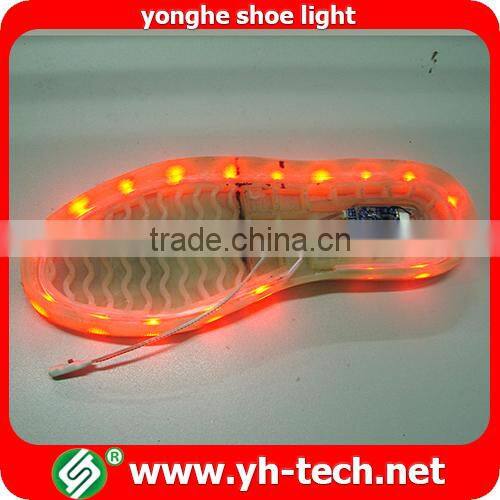 New arrival rechargeable USB motion sensor LED shoes strip light up shoe sole