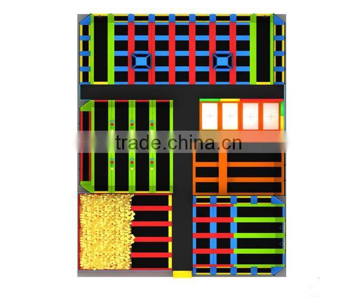 2015 children indoor playground equipment with trampoline for sale