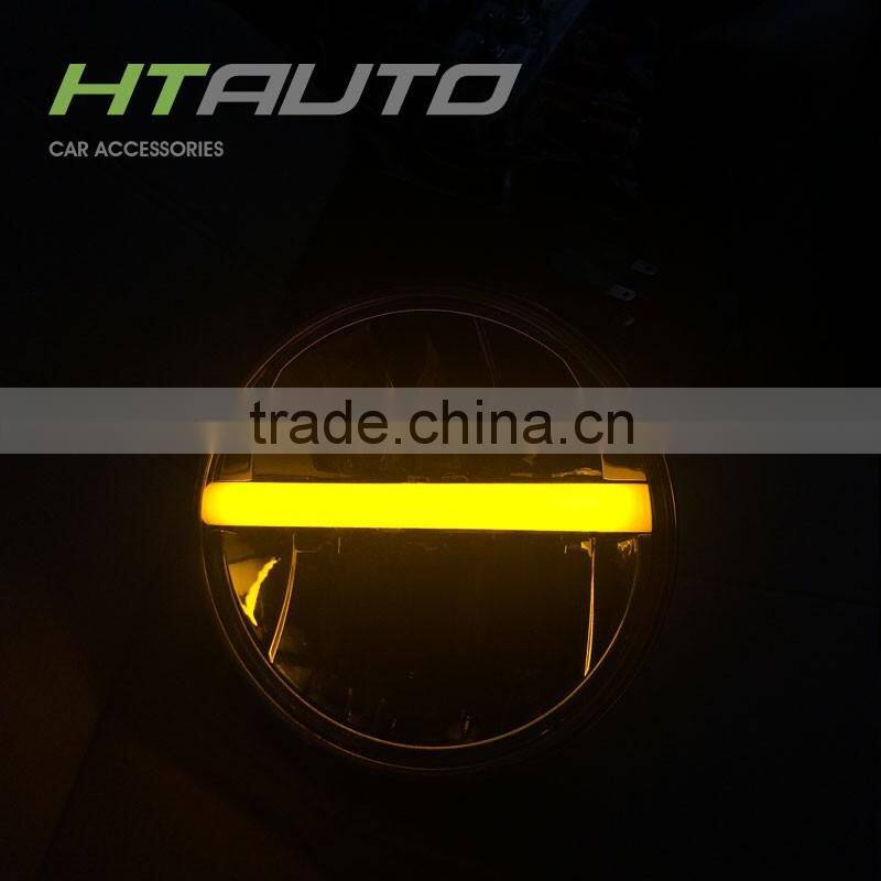HTAUTO High Low Beam 9-36V DC 7" 20W Led Headlight Bulb for Motorcycle Retrofit Projector Motorcycle Led Lighting
