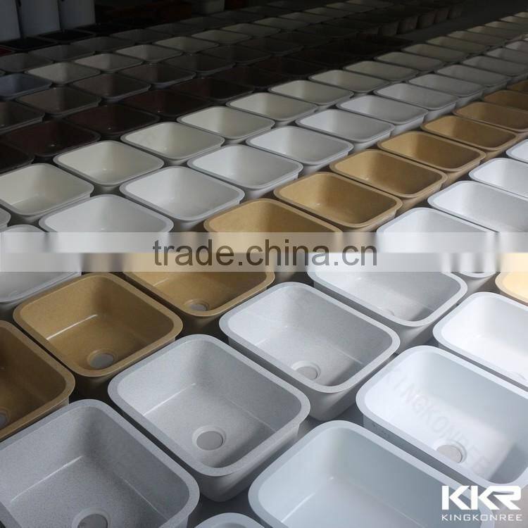 Artificial stone solid surface countertop kitchen sink