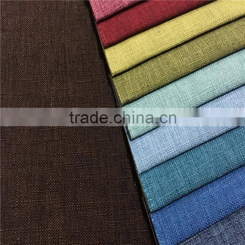 polyester linen look woven sofa fabric for sofa upholstery home textile