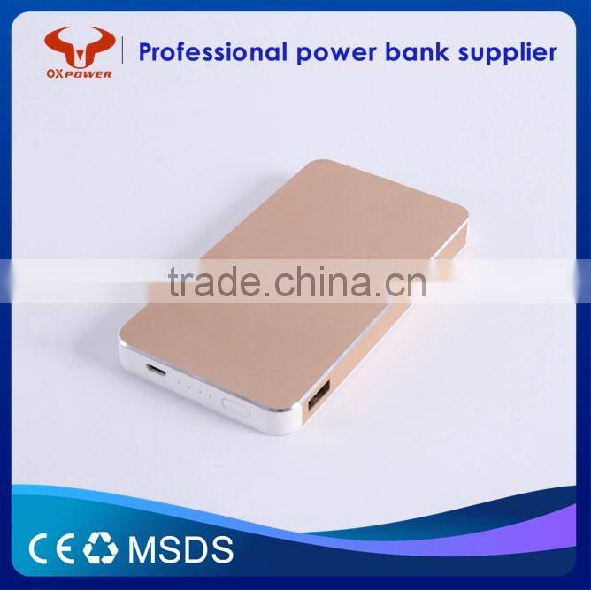 2016 professional factory hot sell high capacity fast charging portable power bank 8000mAh