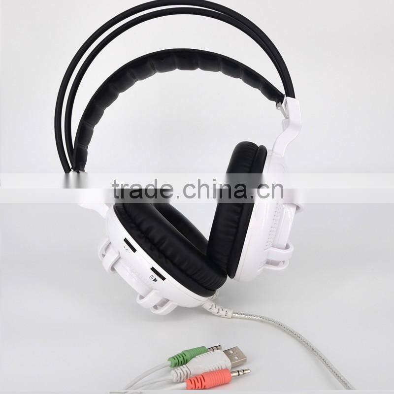 adjustable Handsfree Stereo Gaming earphone with microphone with vibration speaker