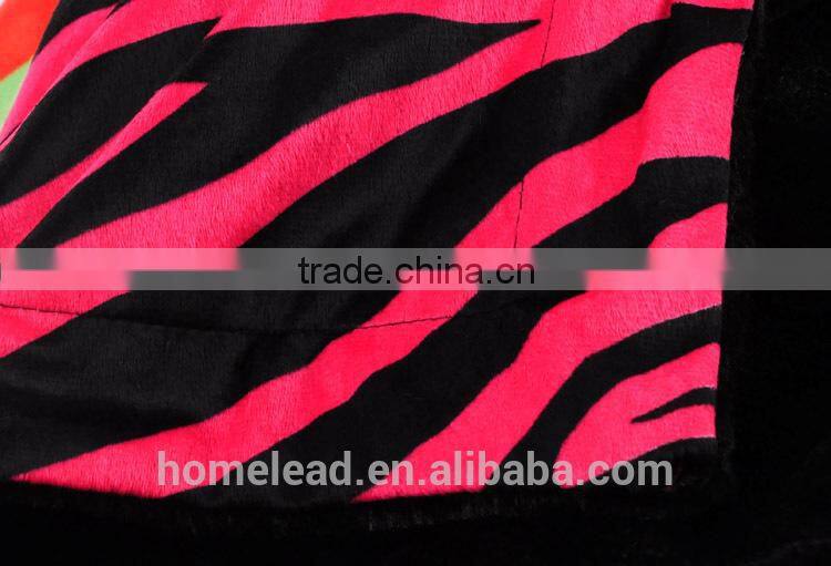 China supplier polyester print soft zebra throw