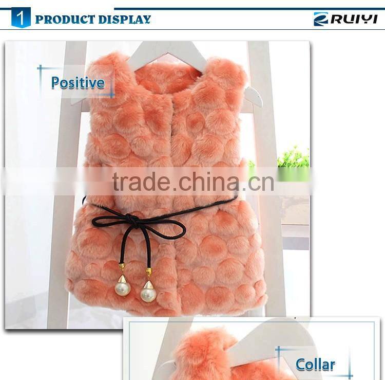 fashion wholesale children clothes faux fur winter vest