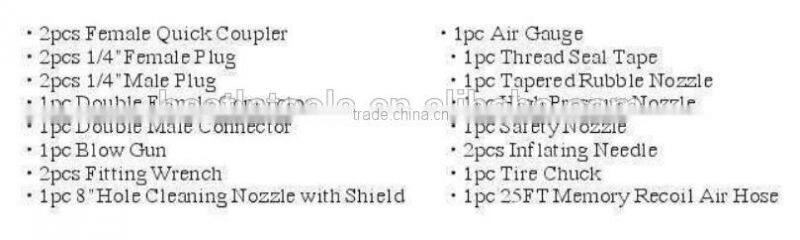 pneumatic tool of 21 pcs pneumatic accessory kit