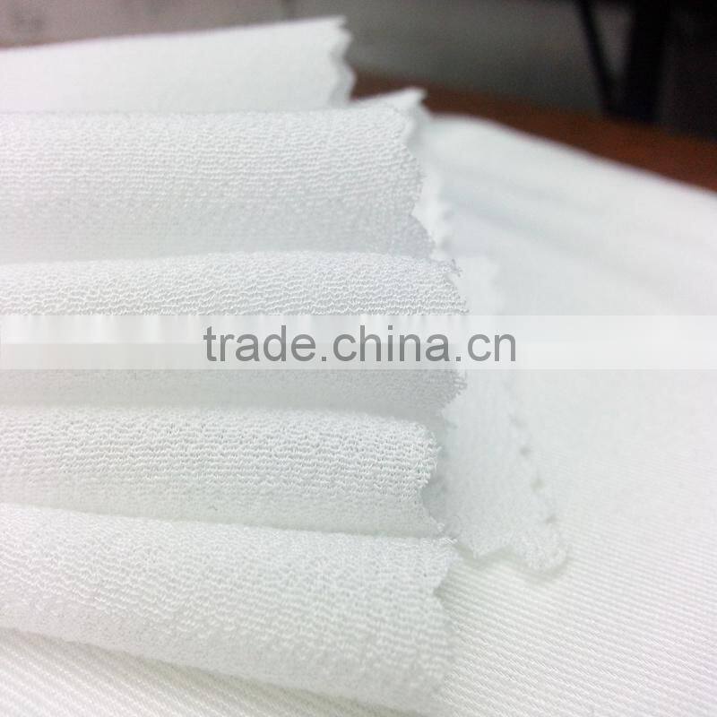2015 xiangsheng richly crepe lily white rayon fabric