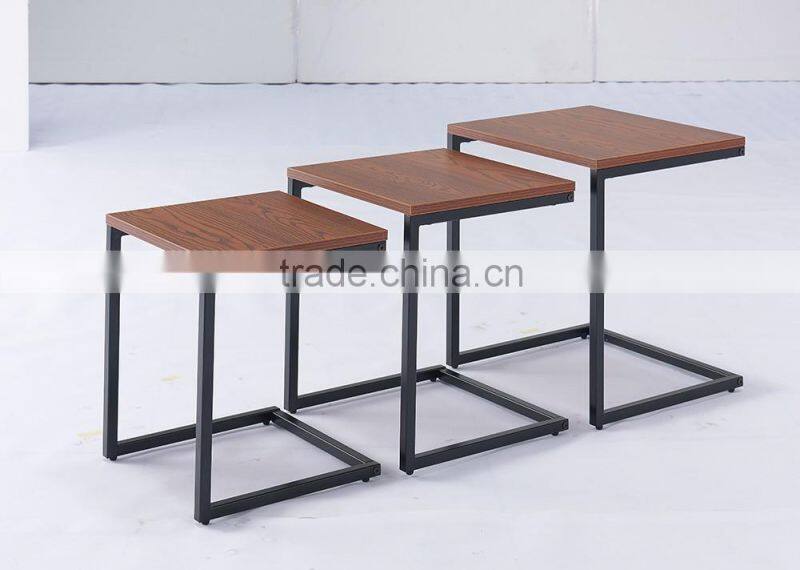Modern Home Design nest of 3 wood coffee table