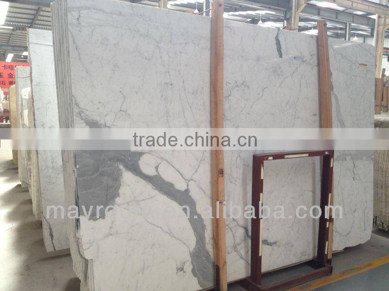 bianco calacatta white marble slab