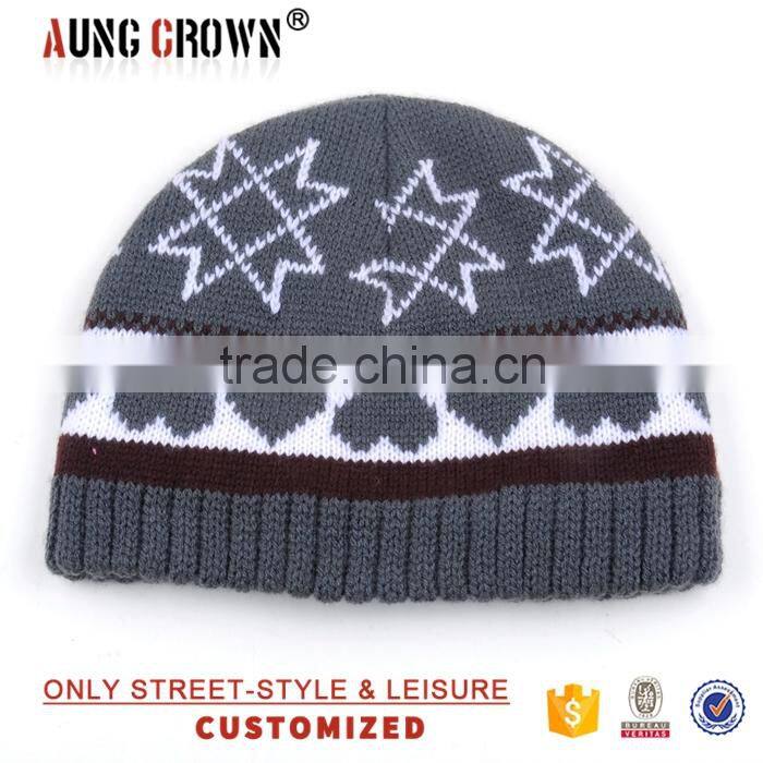 Adult Slouch Cool Knitted Beanie Hat Custom