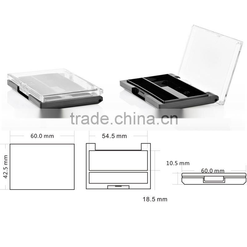 Simple design rectangular black free sample palette eyeshadow