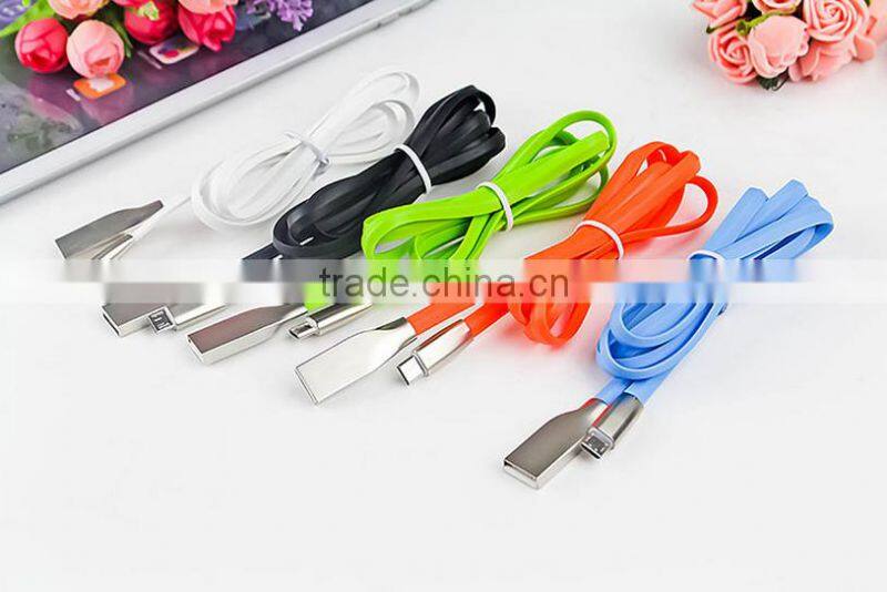 Fast Charge 2.0 Current Usb Data Sync Cable Charger Cable Metal Head Data charging Cable