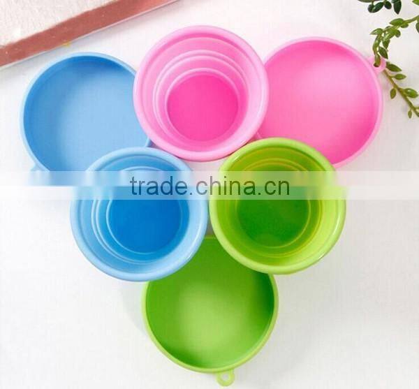 Popular Portable Colorful Silicone Folding Collapsible Cups & Retractable Cup