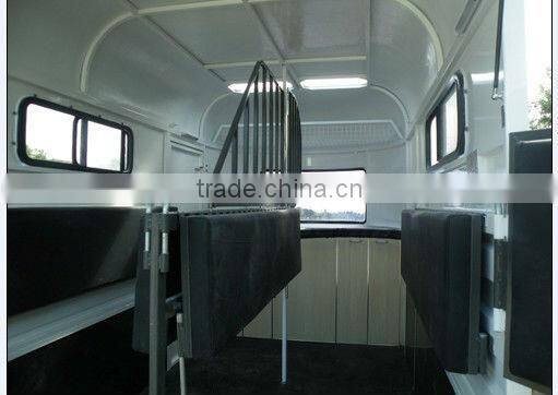 2 horse straight load deluxe horse float made in shandong