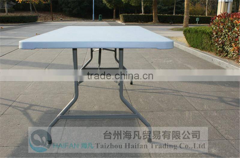 6FT folding portable plastic picnic table /outdoor picnic table folding in half /cheap and light camping table