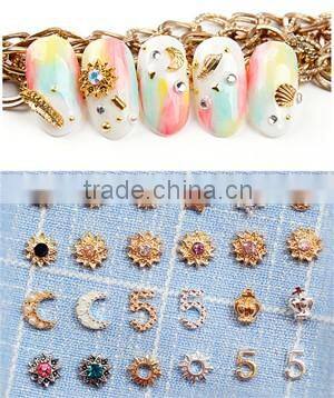 2016 New Products Hot promotion OEM design punk metal nail art metallic nail art studs for wholesale