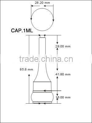 Elegant red unique shape empty lipgloss packaging