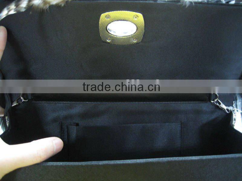 Peacock Feather Evening Clutch Bag