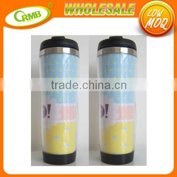 400ml stainless steel insert coffee mugs PP outer car mug