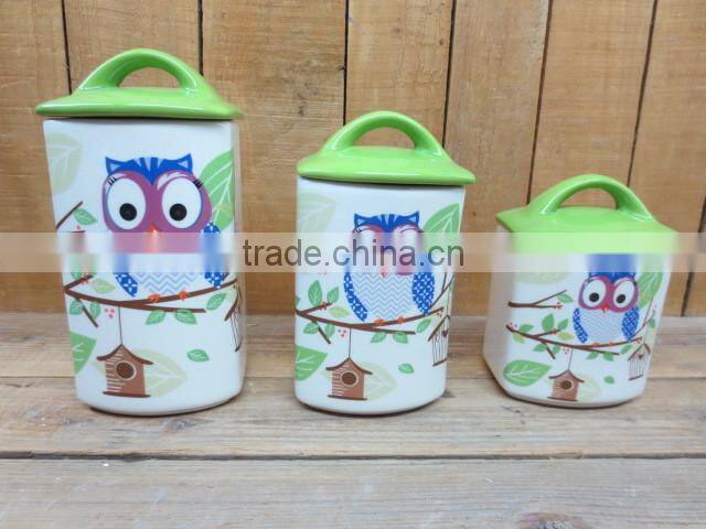 New owl decal kitchen untensil holder tool holder spoon fork holder