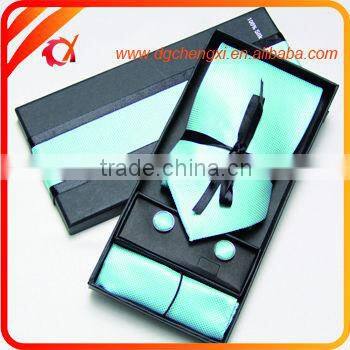 Fishion Custom blue Silk /Polyester Ties set