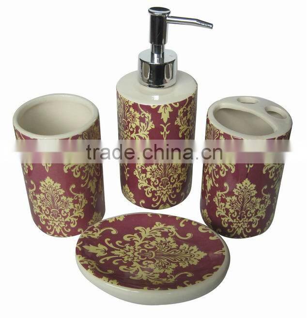 elegant 4pcs resin bathroom set