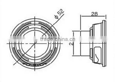 FBS52Y-1 High Quality 52mm mini micro round magnetic speakers used for stereo (FBELE)