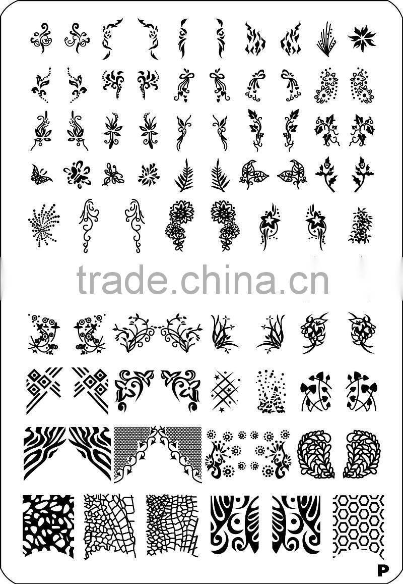 Hot sale Stamping nail art&New sttle nail art stamp set including polish and model board