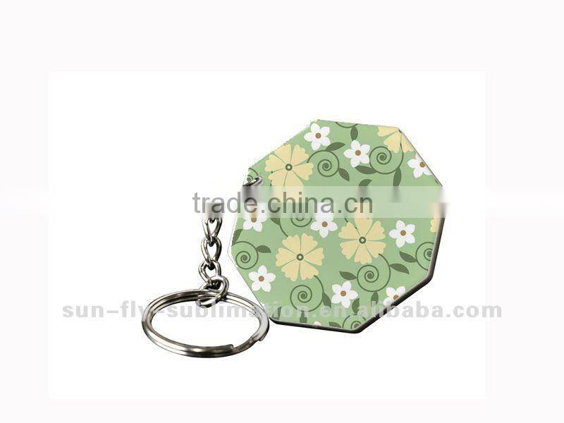 Sublimation Polymer Octagon Keychain