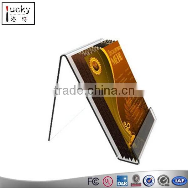 Custom all kinds shape clear acrylic book holder brochure stand